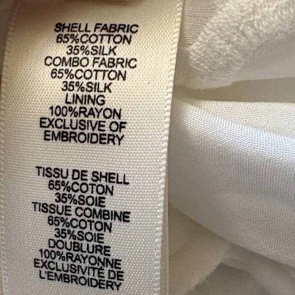 Rebecca Taylor Mod Fleur Floral Lace Mini Shirtdress White Size XS - Picture 10 of 10